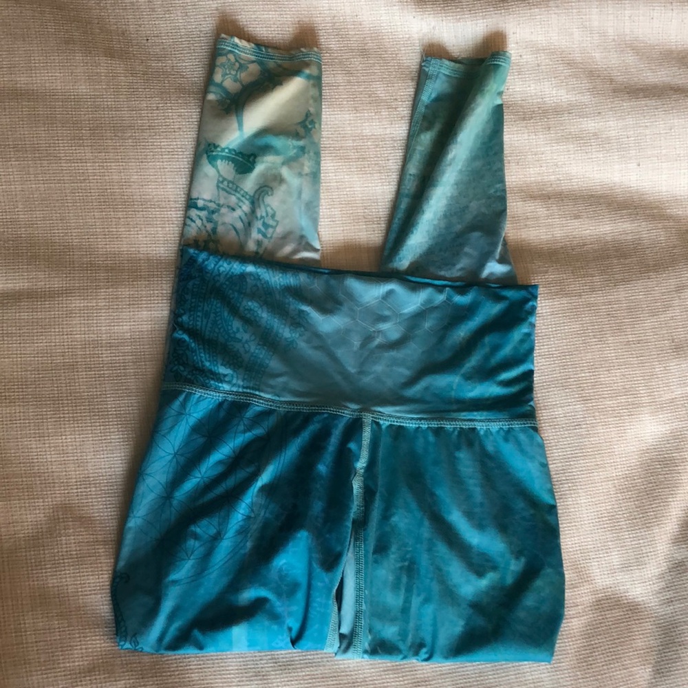Blue print teeki leggings xs